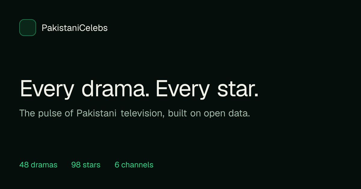 All Pakistani dramas | PakistaniCelebs